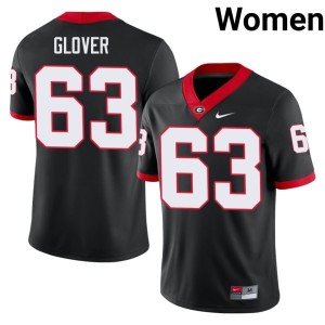 Dontrell Glover Women's Replica #63 UGA Black Jersey 299873-247
