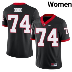 Drew Bobo Black Game #74 Women's UGA Bulldogs Jerseys 544649-304