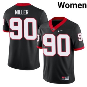 Drew Miller #90 Alumni Women Bulldog Nation Black Jersey 827664-795