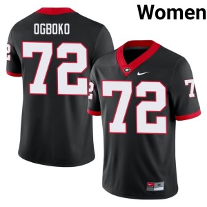 Ekene Ogboko #72 Women Dawgs NCAA Black Jersey 671947-268