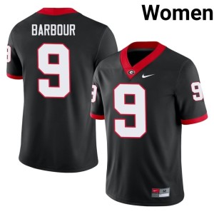 Ethan Barbour #9 Dawgs Football Black Women Jerseys 216902-781