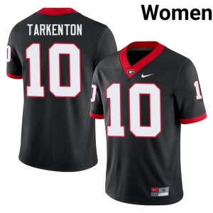 Fran Tarkenton Go Dawgs #10 Black Official Women Jerseys 732309-909