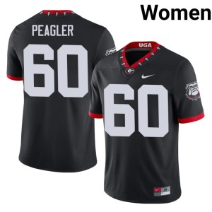 Henry Peagler Mascot 100th Anniversary Black Go Dawgs Women's Embroidery #60 Jersey 667698-964