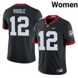 Ja'Marley Riddle Black Women #12 Official University of Georgia Bulldogs Mascot 100th Anniversary Jerseys 979251-794