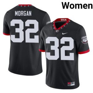 Jaylan Morgan #32 Mascot 100th Anniversary University of Georgia Bulldogs NCAA Womens Black Jersey 472941-211