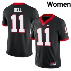 Jeremy Bell Black Womens 2026-27 #11 Georgia Bulldogs Jersey 739030-187