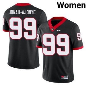 Joseph Jonah-Ajonye #99 Black Go Dawgs Women's NCAA Jersey 298411-652