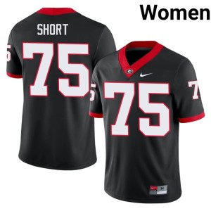 Mason Short Womens 2025 #75 Dawgs Black Jerseys 452040-926
