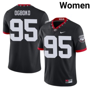 Nnamdi Ogboko Go Dawgs Mascot 100th Anniversary Black Game #95 Women Jerseys 120868-888