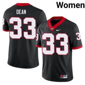 PJ Dean Women's #33 Game Dawgs Black Jerseys 547751-575