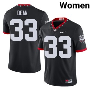PJ Dean University of Georgia #33 Womens Alumni Black Mascot 100th Anniversary Jerseys 453795-871