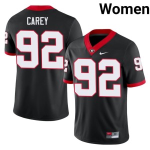Preston Carey #92 Player Black Damn Good Dawgs Women's Jerseys 625093-254