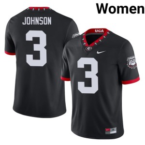 Quintavius Johnson Limited Women's DGDs Mascot 100th Anniversary #3 Black Jerseys 644401-982