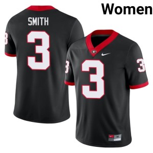 Roquan Smith NCAA Black Womens UGA Bulldogs #3 Jerseys 120674-998