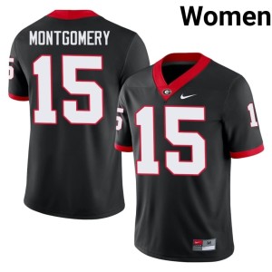 Ryan Montgomery Women's Official #15 Black UGA Bulldogs Jerseys 653426-562