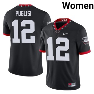 Ryan Puglisi Go Dawgs #12 2025 Womens Black Mascot 100th Anniversary Jerseys 551999-881