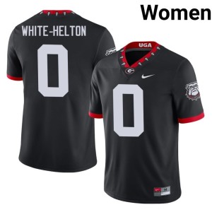 Sacovie White-Helton #0 Womens Mascot 100th Anniversary Limited Damn Good Dawgs Black Jerseys 666758-923