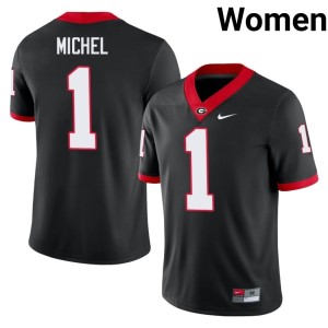 Sony Michel #1 Alumni Women Dawgs Black Jersey 867447-882