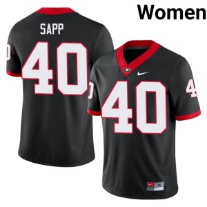 Theron Sapp Game Black Damn Good Dawgs #40 Women's Jerseys 378663-983
