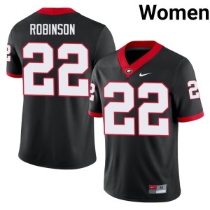 Todd Robinson Women University of Georgia Black Embroidery #22 Jersey 293681-463