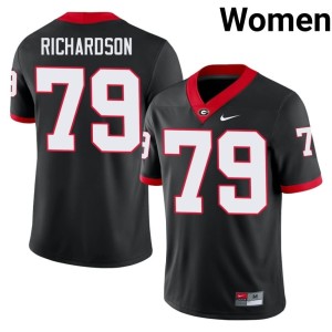 TyQuez Richardson Georgia Bulldogs Alumni Black #79 Women's Jerseys 194344-820