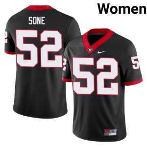 Valdin Sone Game Womens #52 Black Georgia Jersey 559001-498