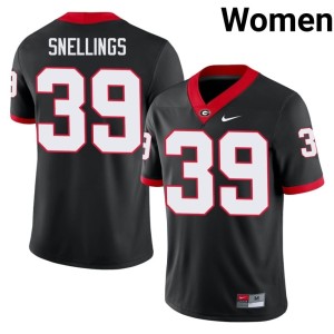 Will Snellings #39 Georgia Bulldogs High School Women's Black Jersey 762254-111