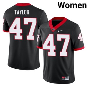 Will Taylor Football Women's #47 Go Dawgs Black Jerseys 106751-480