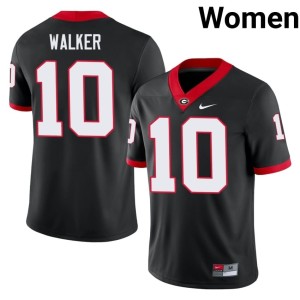 Zayden Walker Black Replica #10 Go Dawgs Women's Jersey 688810-789