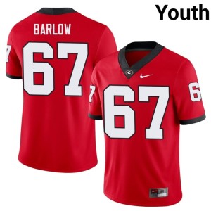 Clinton Barlow Bulldog Nation Youth University #67 Red Jerseys 810527-459