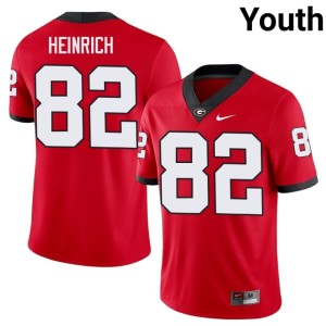 Colton Heinrich Red #82 Embroidery Youth Go Dawgs Jerseys 259198-733