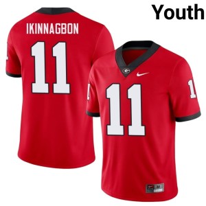 Darren Ikinnagbon Youth #11 DGDs Football Red Jerseys 624578-137