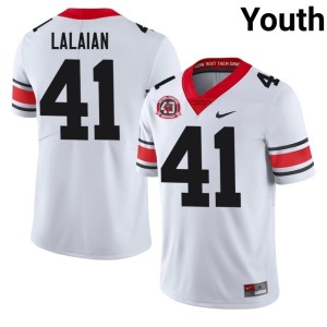 David Lalaian White #41 1980 National Champions 40th Anniversary Georgia Youth Replica Jersey 650853-392