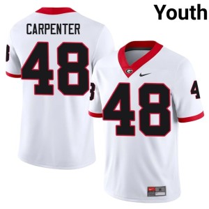 Duncan Carpenter Embroidery Youth #48 Go Dawgs White Jersey 672218-791