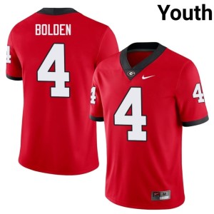 KJ Bolden UGA Bulldogs Football Red Youth #4 Jerseys 738017-632