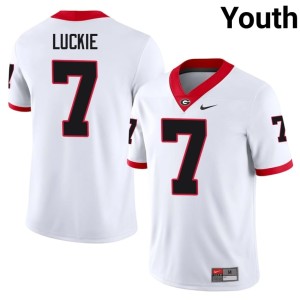Lawson Luckie #7 Replica White Youth Go Dawgs Jersey 200376-203