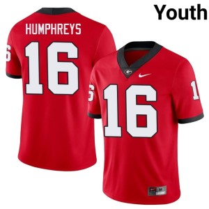 London Humphreys Go Dawgs Youth Embroidery Red #16 Jerseys 108806-753