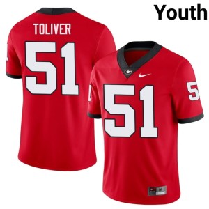Malachi Toliver Red Youth #51 Go Dawgs Stitched Jerseys 564057-303