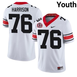 Marcus Harrison Georgia Bulldogs #76 White Youth Replica 1980 National Champions 40th Anniversary Jersey 624905-212