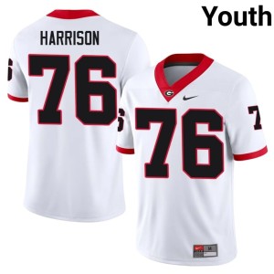 Marcus Harrison White #76 Bulldog Nation High School Youth Jersey 331631-461