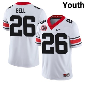 Micah Bell #26 White 1980 National Champions 40th Anniversary Damn Good Dawgs Youth Embroidery Jersey 448270-777