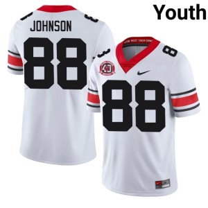 Nasir Johnson Official White Youth 1980 National Champions 40th Anniversary #88 Damn Good Dawgs Jerseys 714844-457