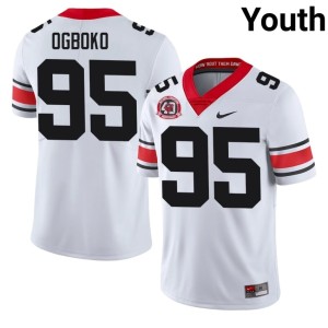 Nnamdi Ogboko White Alumni 1980 National Champions 40th Anniversary University of Georgia #95 Youth Jersey 809188-617