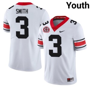 Roquan Smith Youth Stitched #3 1980 National Champions 40th Anniversary White University of Georgia Jerseys 634354-257