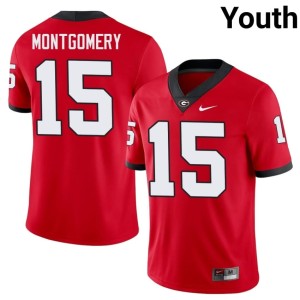 Ryan Montgomery NCAA UGA Youth Red #15 Jerseys 955757-379