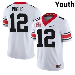 Ryan Puglisi White College University of Georgia Bulldogs Youth #12 1980 National Champions 40th Anniversary Jersey 751841-246