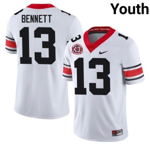 Stetson Bennett UGA 1980 National Champions 40th Anniversary White High School Youth #13 Jerseys 208620-650