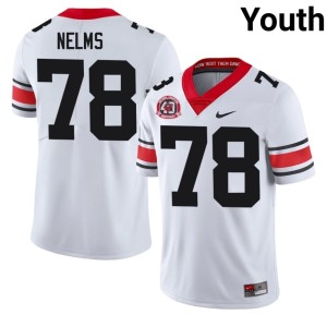 Tate Nelms #78 UGA Bulldogs 1980 National Champions 40th Anniversary White Embroidery Youth Jerseys 470607-846