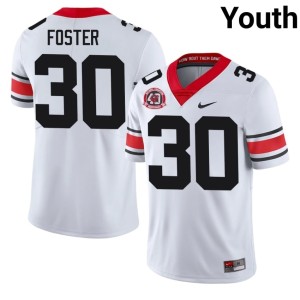 Terrell Foster High School Youth UGA Bulldogs White #30 1980 National Champions 40th Anniversary Jerseys 600360-889