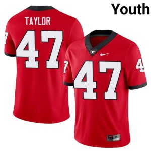 Will Taylor Georgia #47 Red Youth Official Jersey 195886-276